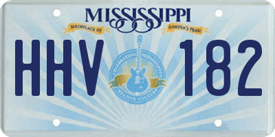 MS license plate HHV182