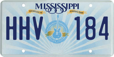 MS license plate HHV184