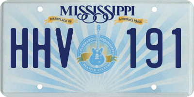 MS license plate HHV191