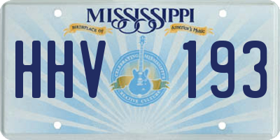 MS license plate HHV193