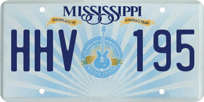 MS license plate HHV195