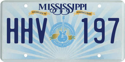 MS license plate HHV197