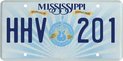 MS license plate HHV201