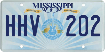 MS license plate HHV202