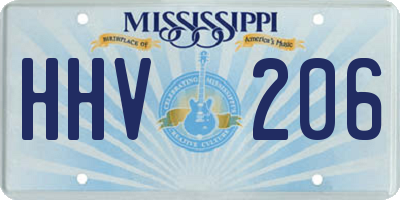MS license plate HHV206