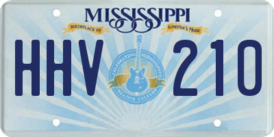 MS license plate HHV210