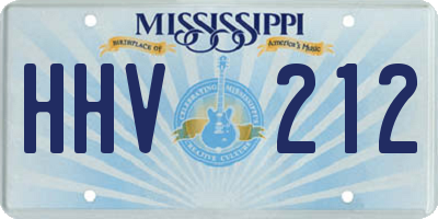 MS license plate HHV212