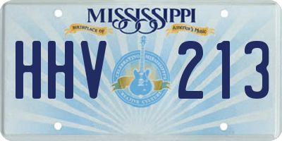 MS license plate HHV213