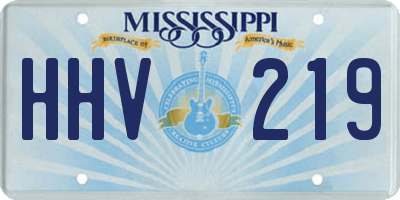 MS license plate HHV219