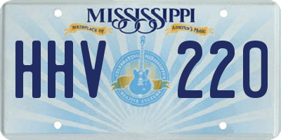 MS license plate HHV220