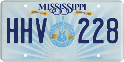 MS license plate HHV228