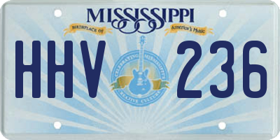 MS license plate HHV236