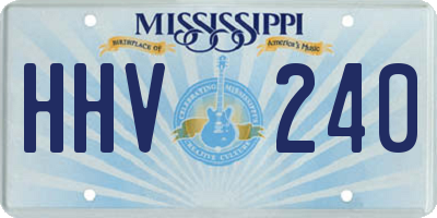 MS license plate HHV240