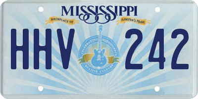 MS license plate HHV242