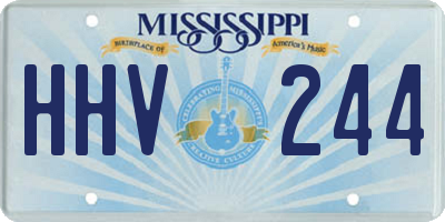 MS license plate HHV244