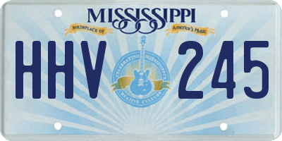 MS license plate HHV245