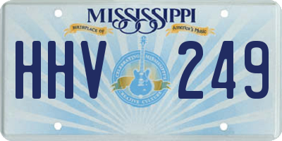 MS license plate HHV249