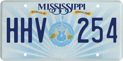 MS license plate HHV254