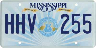 MS license plate HHV255