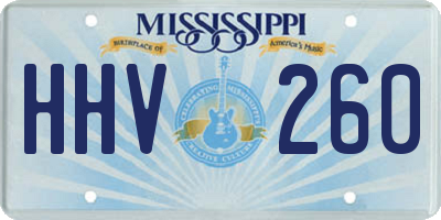 MS license plate HHV260