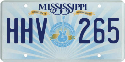 MS license plate HHV265