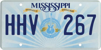 MS license plate HHV267