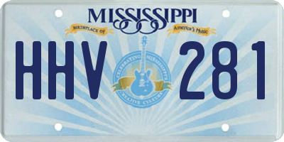 MS license plate HHV281