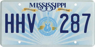 MS license plate HHV287