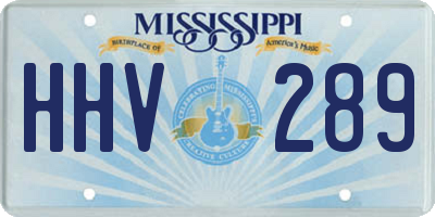 MS license plate HHV289