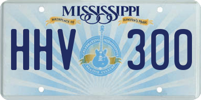 MS license plate HHV300