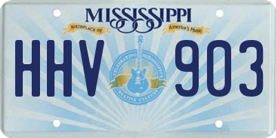 MS license plate HHV903
