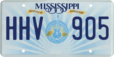 MS license plate HHV905