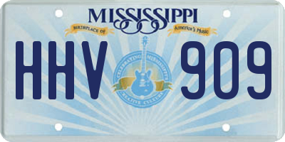 MS license plate HHV909