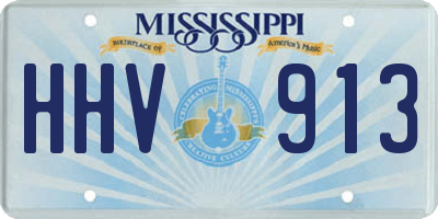MS license plate HHV913