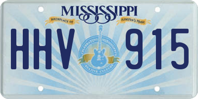 MS license plate HHV915