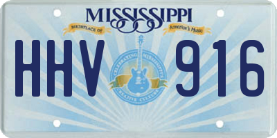 MS license plate HHV916
