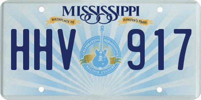 MS license plate HHV917