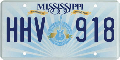 MS license plate HHV918