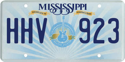 MS license plate HHV923