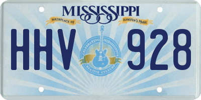 MS license plate HHV928