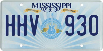 MS license plate HHV930