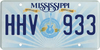 MS license plate HHV933