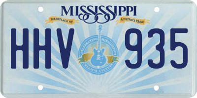 MS license plate HHV935