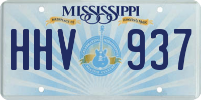 MS license plate HHV937
