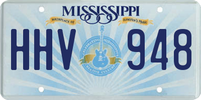 MS license plate HHV948