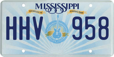 MS license plate HHV958