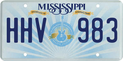 MS license plate HHV983