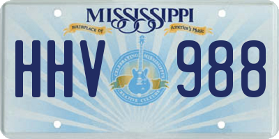 MS license plate HHV988