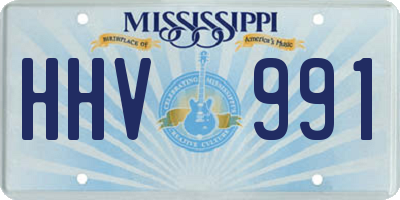MS license plate HHV991