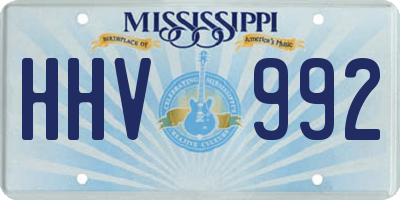 MS license plate HHV992